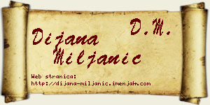 Dijana Miljanić vizit kartica